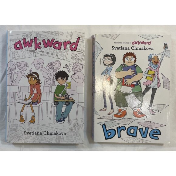 Awkward & Brave - Books 1 & 2 of Series - Svetlana Chmakova - Young Adult! - Picture 1 of 5